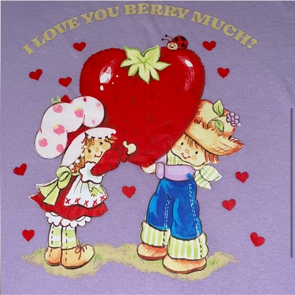 Strawberry Shortcake Graphic I Love You Berry Much Semi-Cropped Shirt - Picture 4 of 4